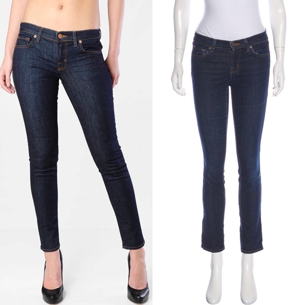 J Brand Dark Wash Skinny Jeans Low-Rise sz 25